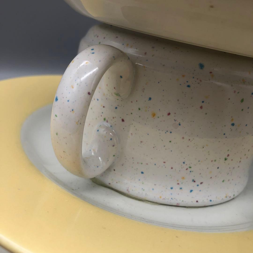 オランダHEMAアンティーク三段ティーカッププレート飾りスタンドビンテージ陶器