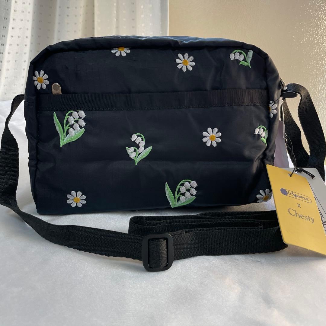 新品⭐️完売レスポートサック×チェスティ　スズラン刺繍　ショルダーバッグ　斜めがけ