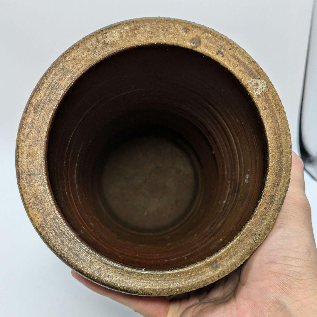 藤原宏 備前焼 大筒花生 花瓶 花器 フラワーベース 華道具 インテリア 置物