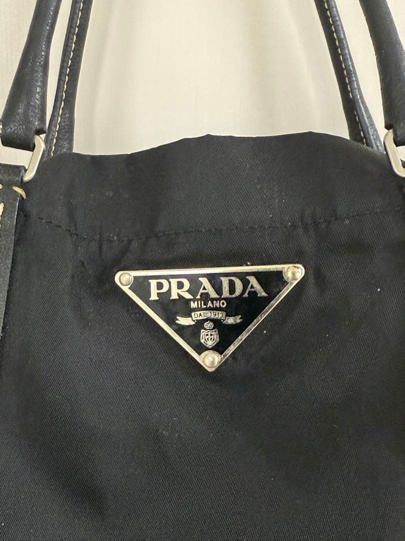 も*こ様 【PRADA プラダ】ミニボストン ブラック ナイロン ハンドバッグ