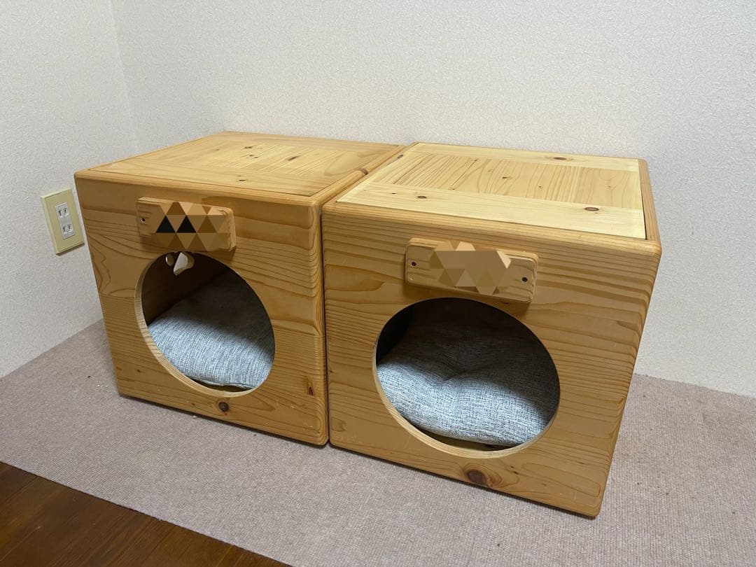 【お値下げ】木製ドッグハウス　2部屋