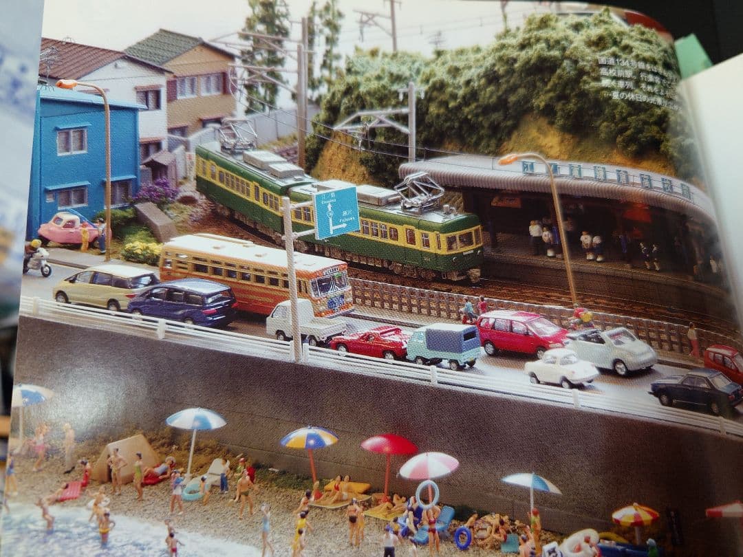 Nゲージ江ノ電ジオラマ。900ｍｍ程度✕600ｍｍ