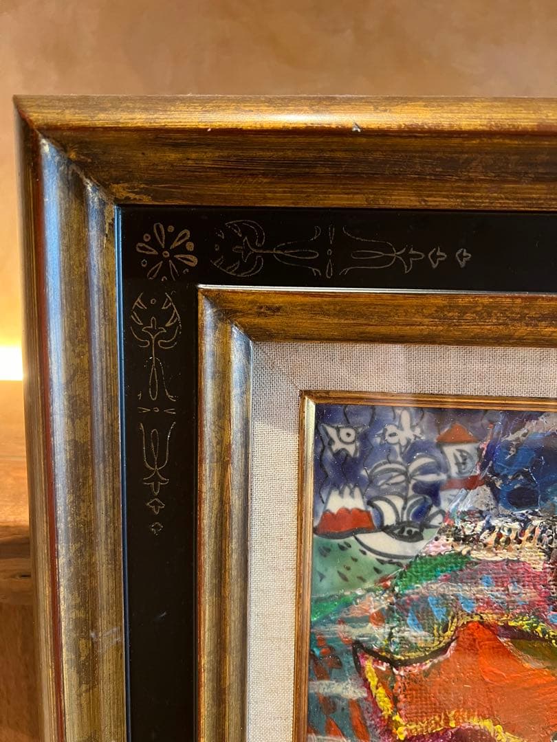 有賀正季　額縁付絵画