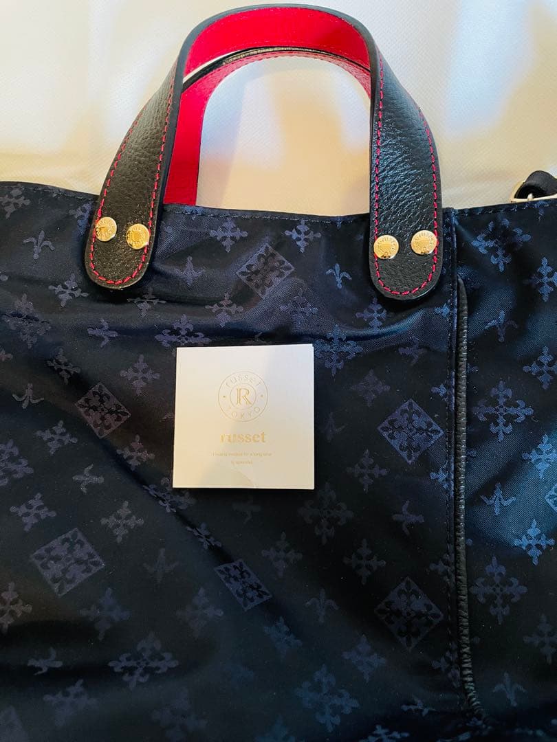 russetJALオリジナル 2way ダブルフェイスショルダーバッグ　美品