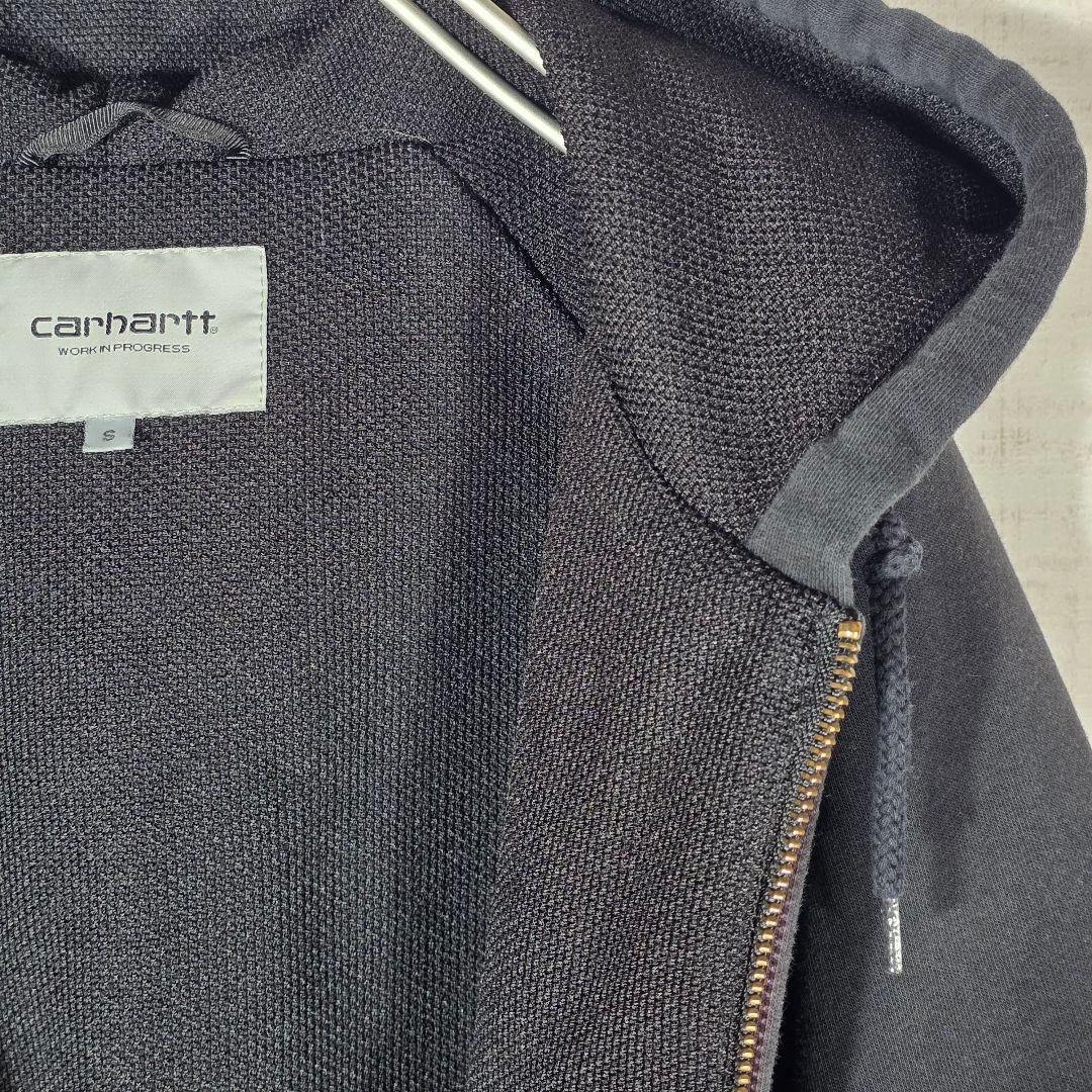 人気カラー✨️カーハート サーマル フルジップパーカー 金ジップ WIP 黒 S