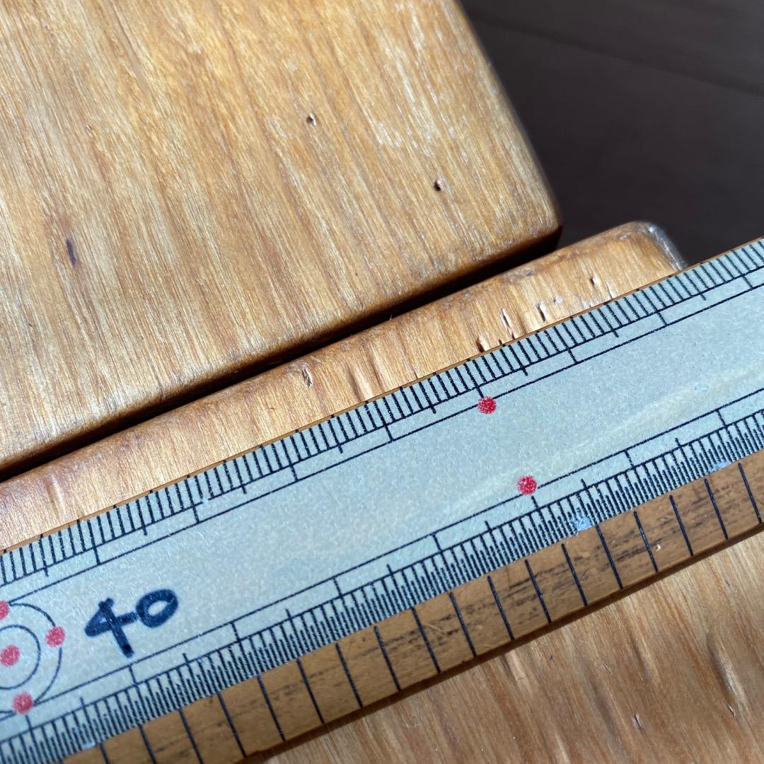 天然木　和裁机　和裁台　裁ち台　仕立台　文机　半尺印　両側引出し付き　②