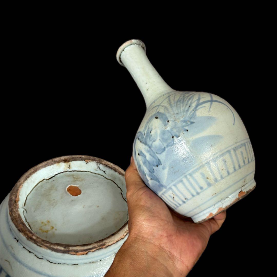 初期伊万里 徳利 26cm 染付 平佐 李朝 中国古玩 酒器