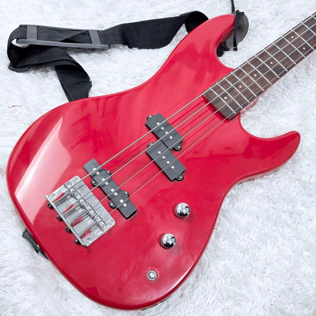 BUSKER’S バスカーズ エレキベース レッド 4弦 エレキベース 初心者