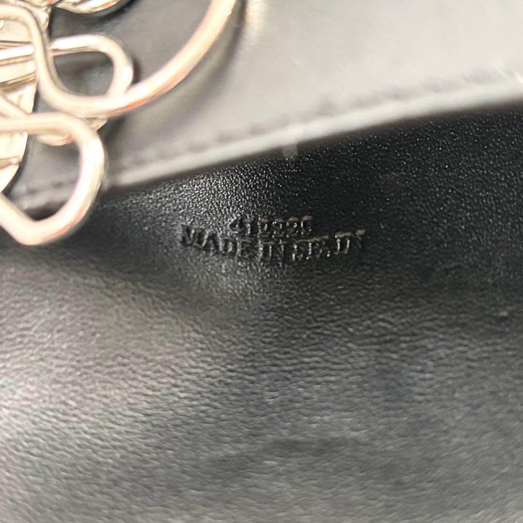 ロエベ　メンズ　キーケース　ブラック　ソフトグレインカーフ　６連　アナグラム