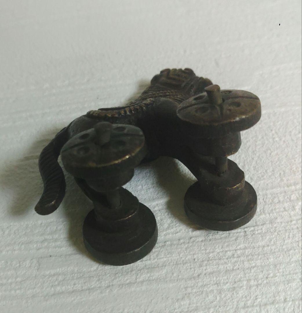 金工　木馬　モチーフ　アンティーク　ビンテージ　金属工芸　銅製　イ10