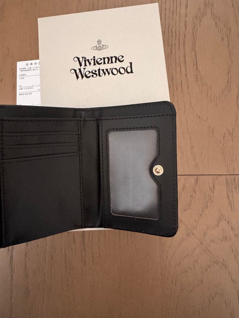 Vivienne Westwood ブラック三つ折り財布 X15