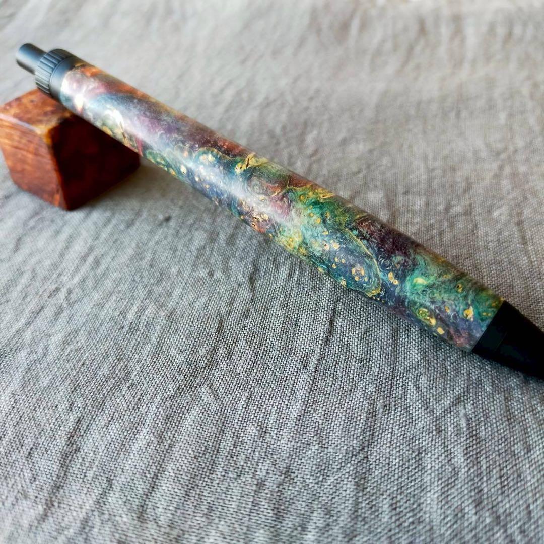 【スーパーアース】　スタビライズドウッド　ハンドメイド　シャープペン　0.5mm