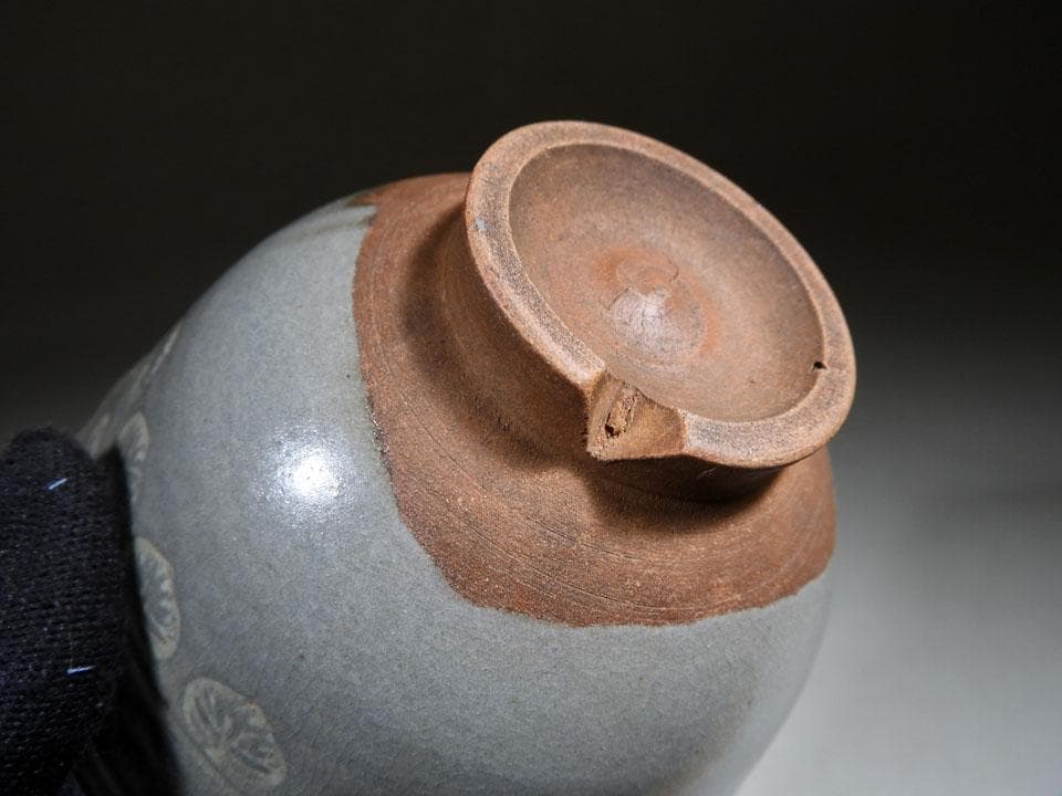 ●貴重 肥後 八代焼 高田焼 唐津焼 切高台 抹茶 茶碗 茶道具 合箱 径12㎝