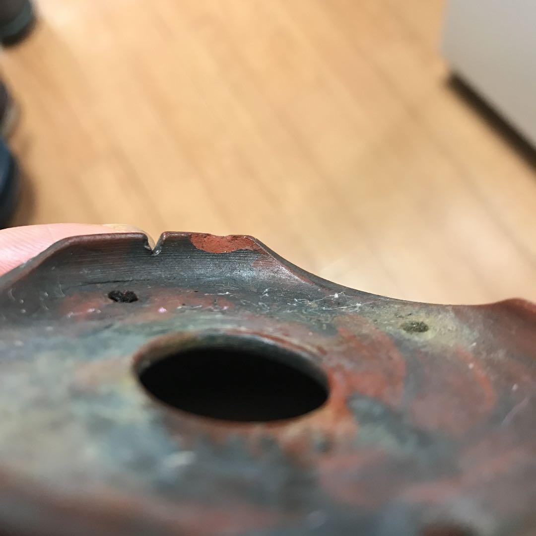 盆栽鉢　⑦2個時代常滑名工泥珠釉がけ朱泥上下鋲打/文山六角鉢ミニ盆栽山野草植木鉢