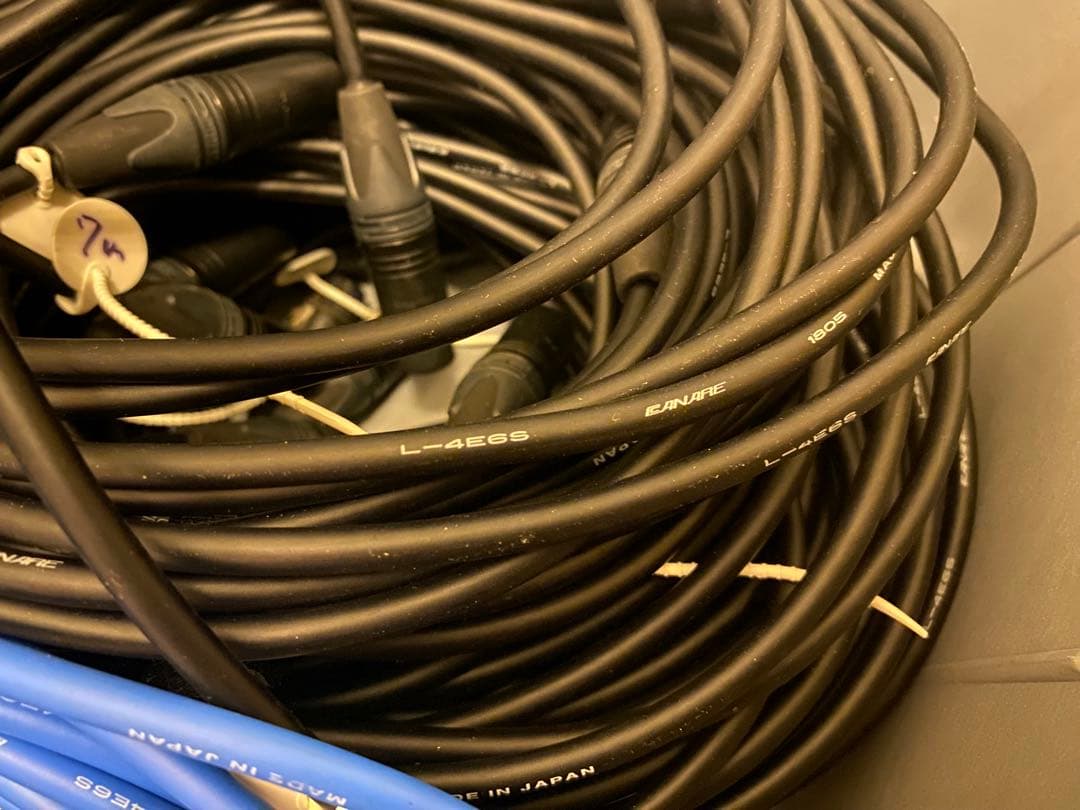 CANARE 4E6S 5m 2本 NEUTRIK XLR マイクケーブル ①