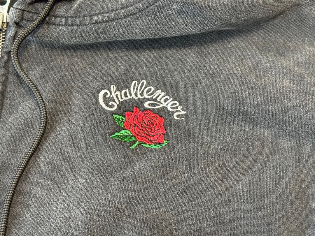 CHALLENGER/ROSE ZIP HOODIE（BLACK）L