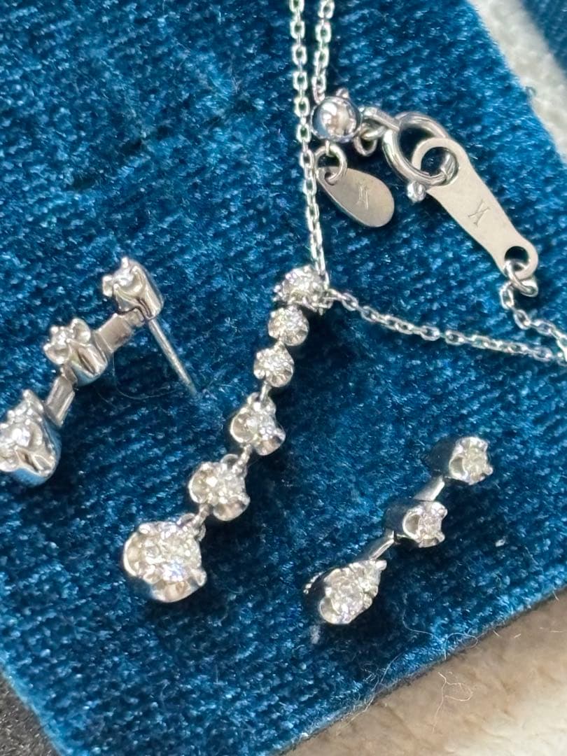 ヴァンドーム青山 プラチナ ダイヤ ネックレス ピアス