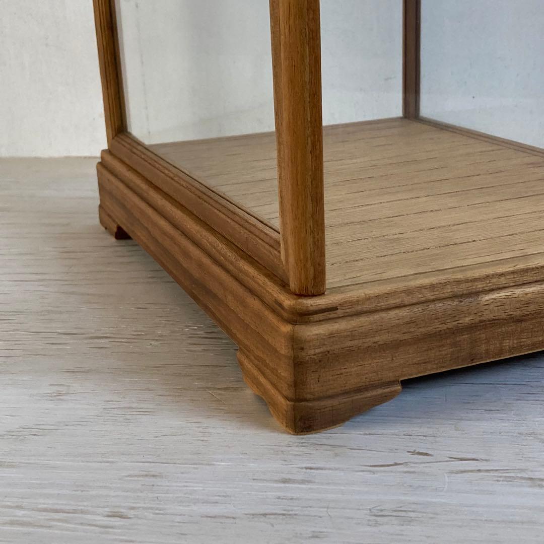 古い木製 ガラスケース 2段 卓上 ショーケース