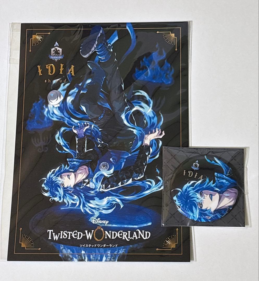 ディズニー ツイステ イデア 1/8フィギュア 特典 缶バッジ ポストカード