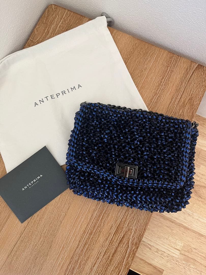 ANTEPRIMA ネイビー ワイヤーバッグ