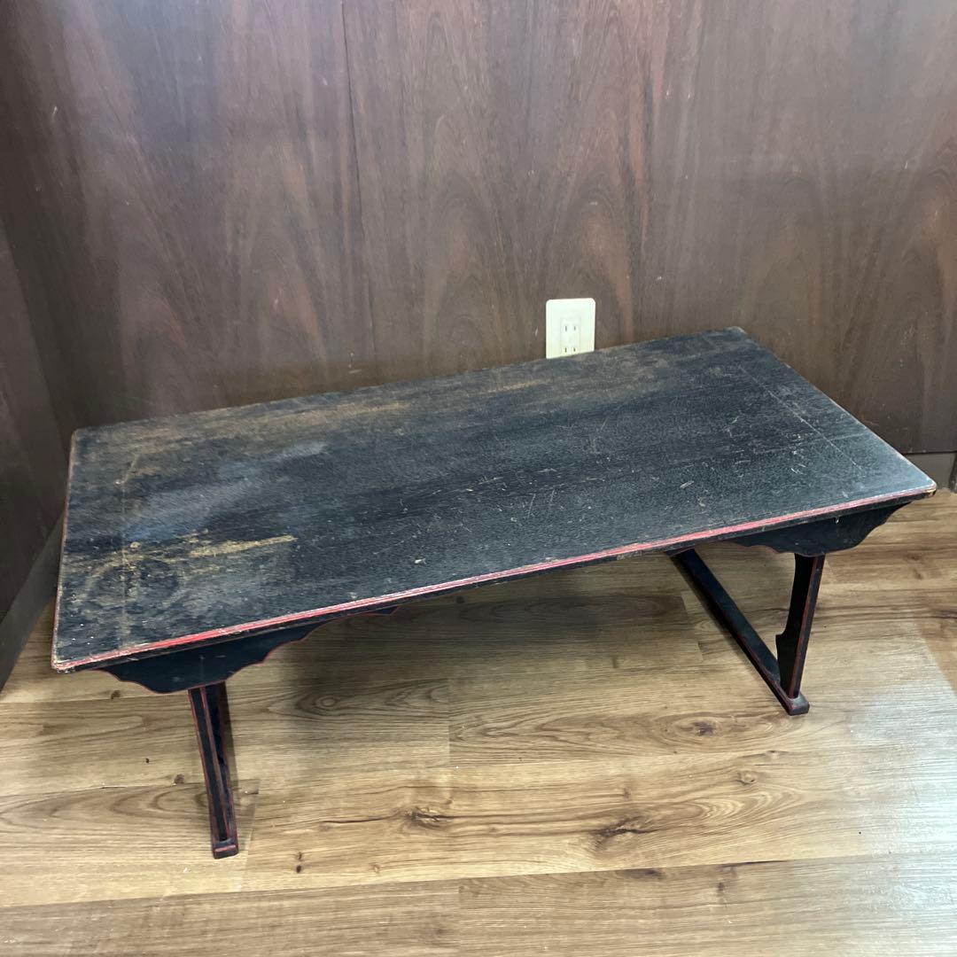 B-2 アンティーク 文机 折りたたみ 座卓 木製 経年変化 ローテーブル 家具