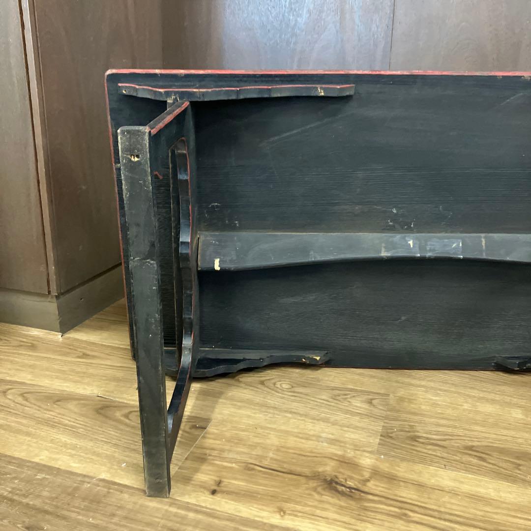 B-2 アンティーク 文机 折りたたみ 座卓 木製 経年変化 ローテーブル 家具