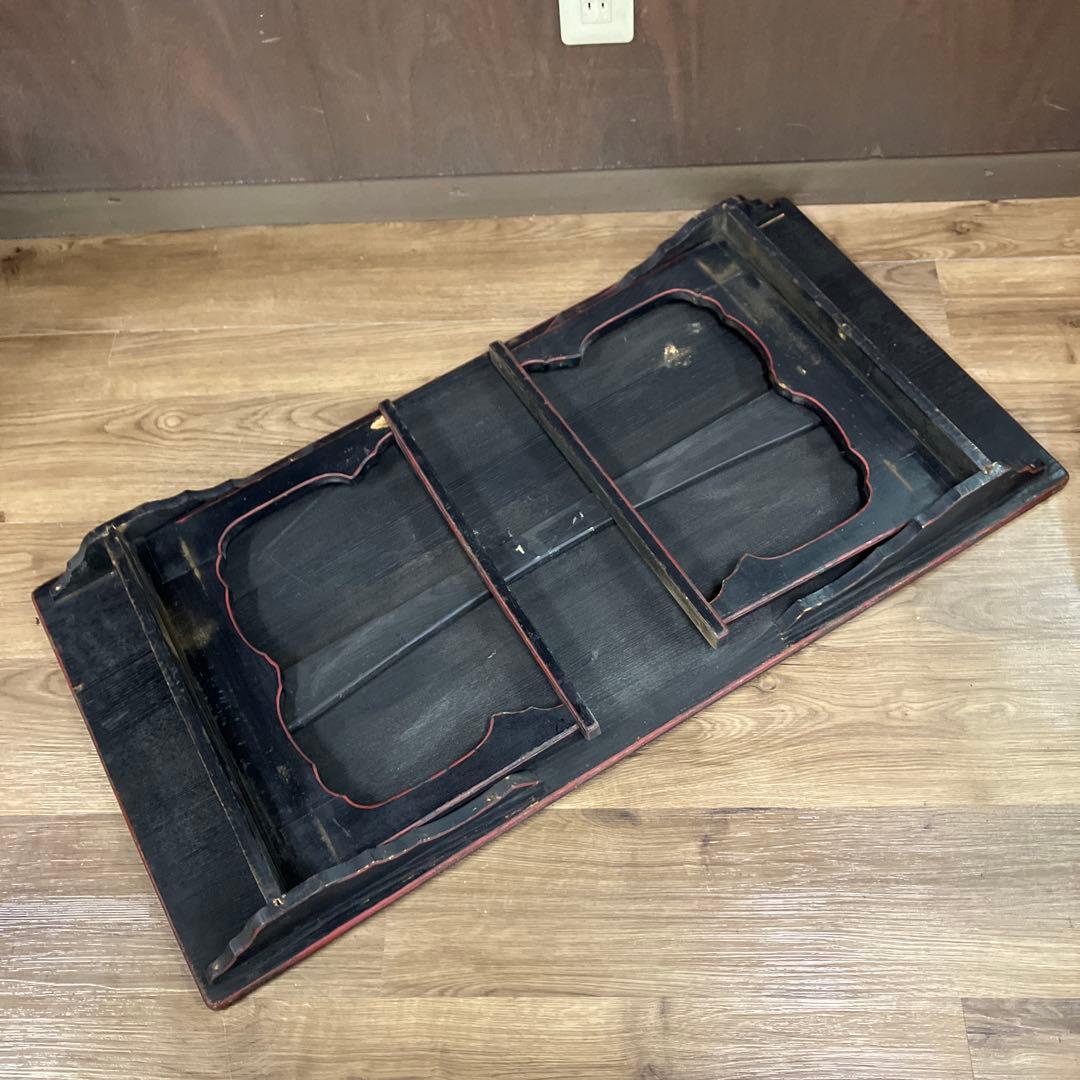 B-2 アンティーク 文机 折りたたみ 座卓 木製 経年変化 ローテーブル 家具