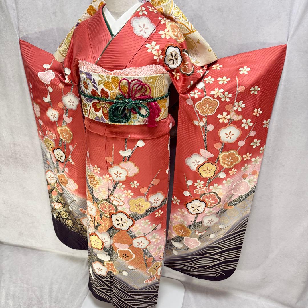 振袖フルセット　正絹　❤︎可愛い❤︎　155〜165　ピンク