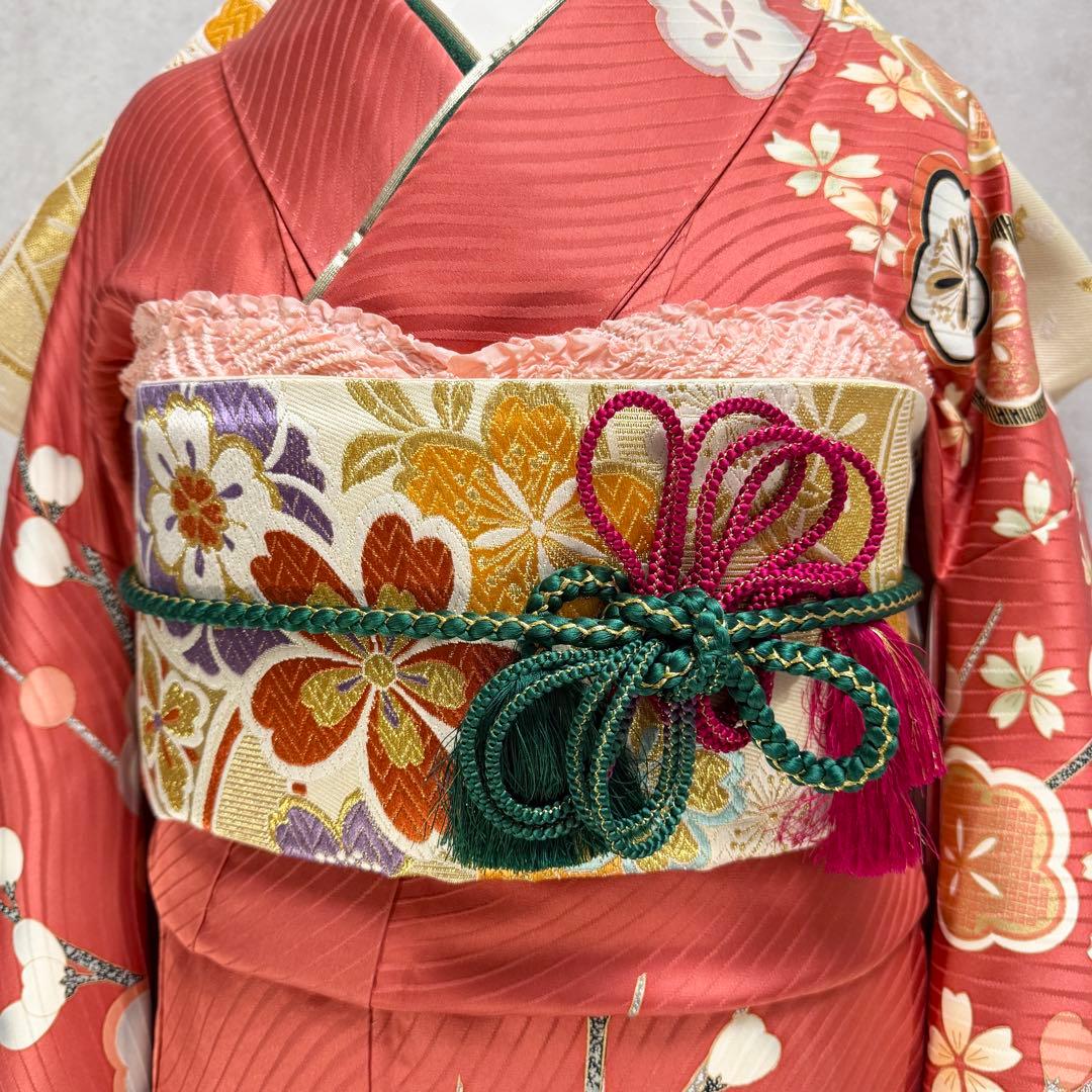振袖フルセット　正絹　❤︎可愛い❤︎　155〜165　ピンク