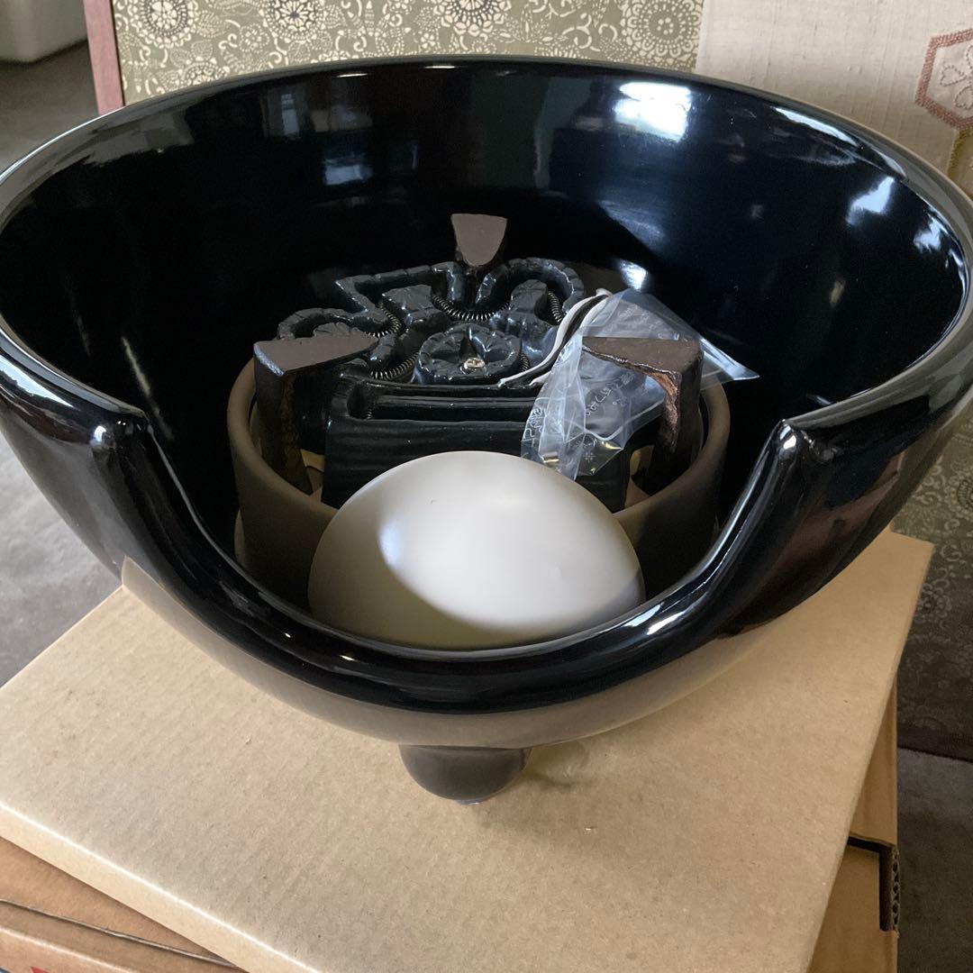 ハンナ223中雲龍釜　釜師　敬典作　風炉型電熱器(新品）セット　創巧