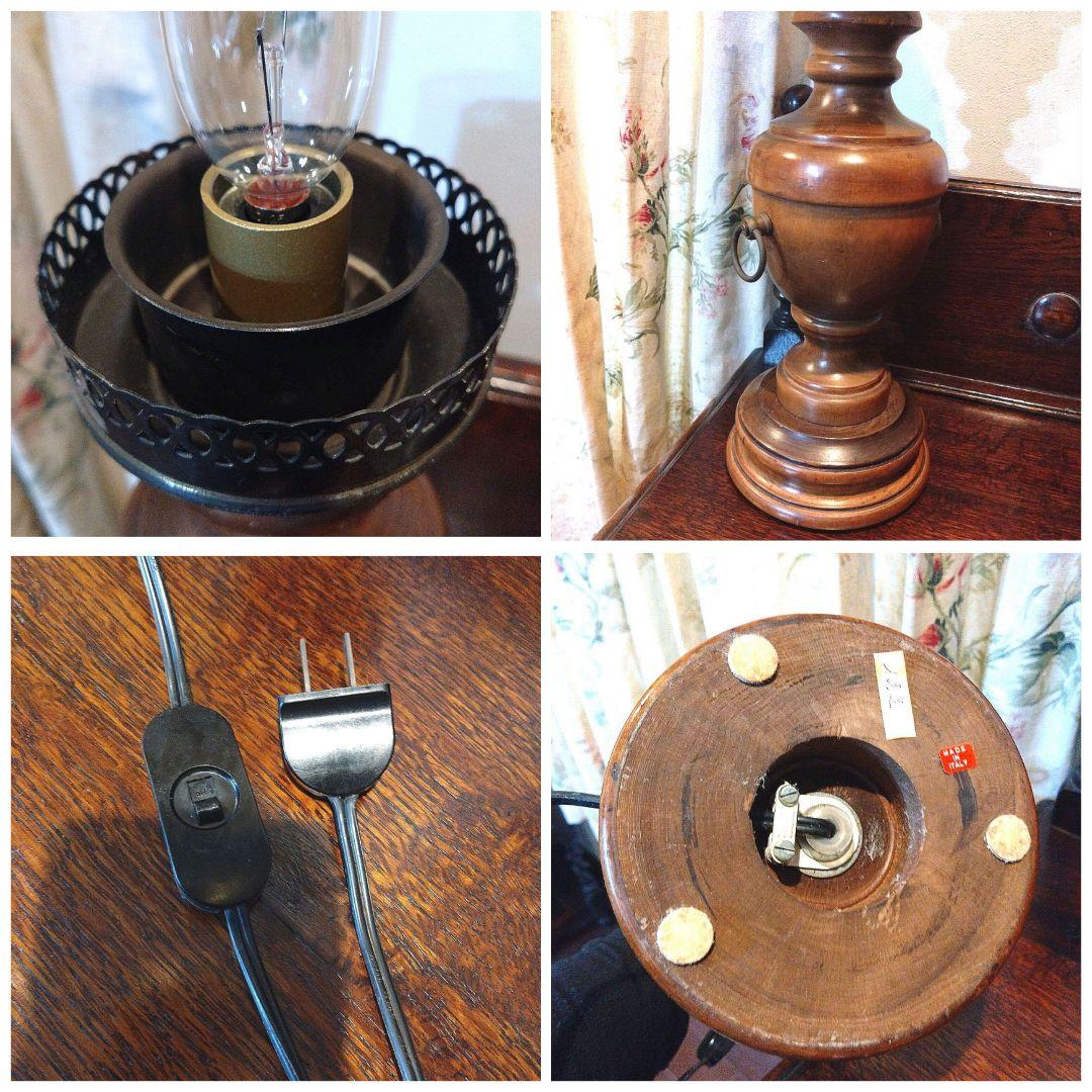 【イタリア製】アンティーク調 ヴィンテージ ライト ランプ テーブルランプ 照明