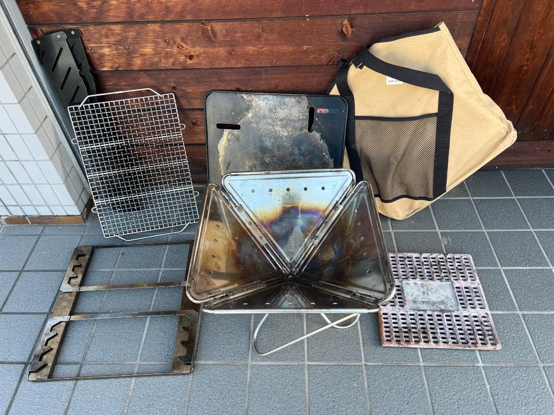 スノーピーク　焚き火台L ＋グリルブリッジ＋焼き網＋ 収納バッグ付き