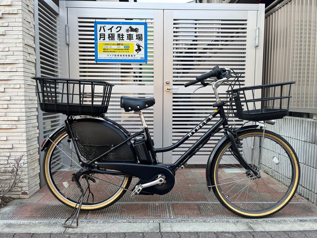 【横浜 引取限定】ブリヂストン HYDEE 前後バスケット付