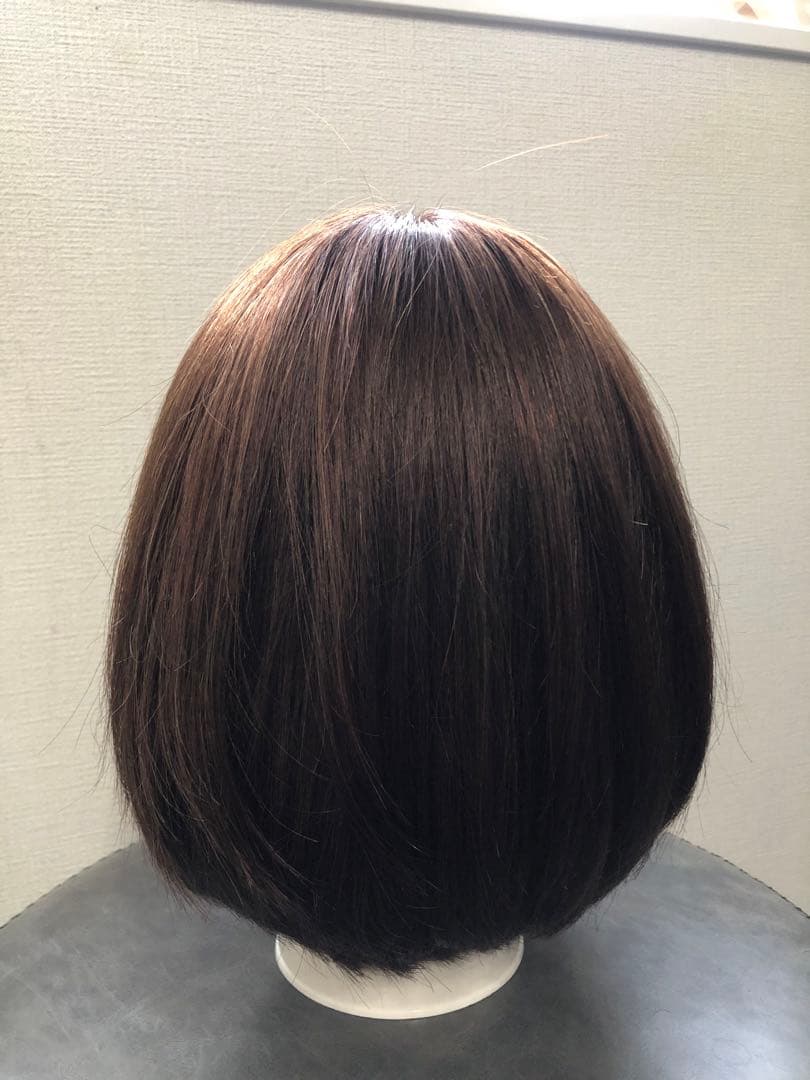 人毛100% ショートボブ ブラウン 未使用