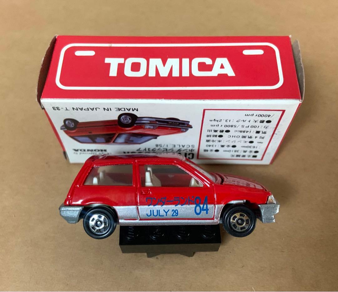赤箱　トミカ17　アイアイアド　ホンダ シビック3ドア　日本製　ワンダーランド