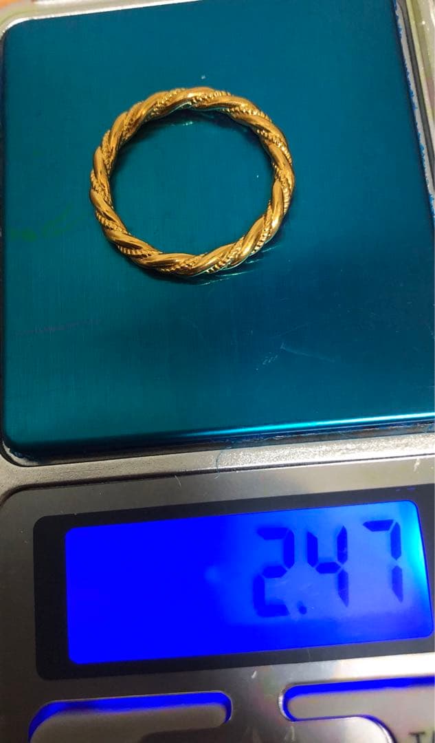 k18リング 、男女兼用 Au750刻印