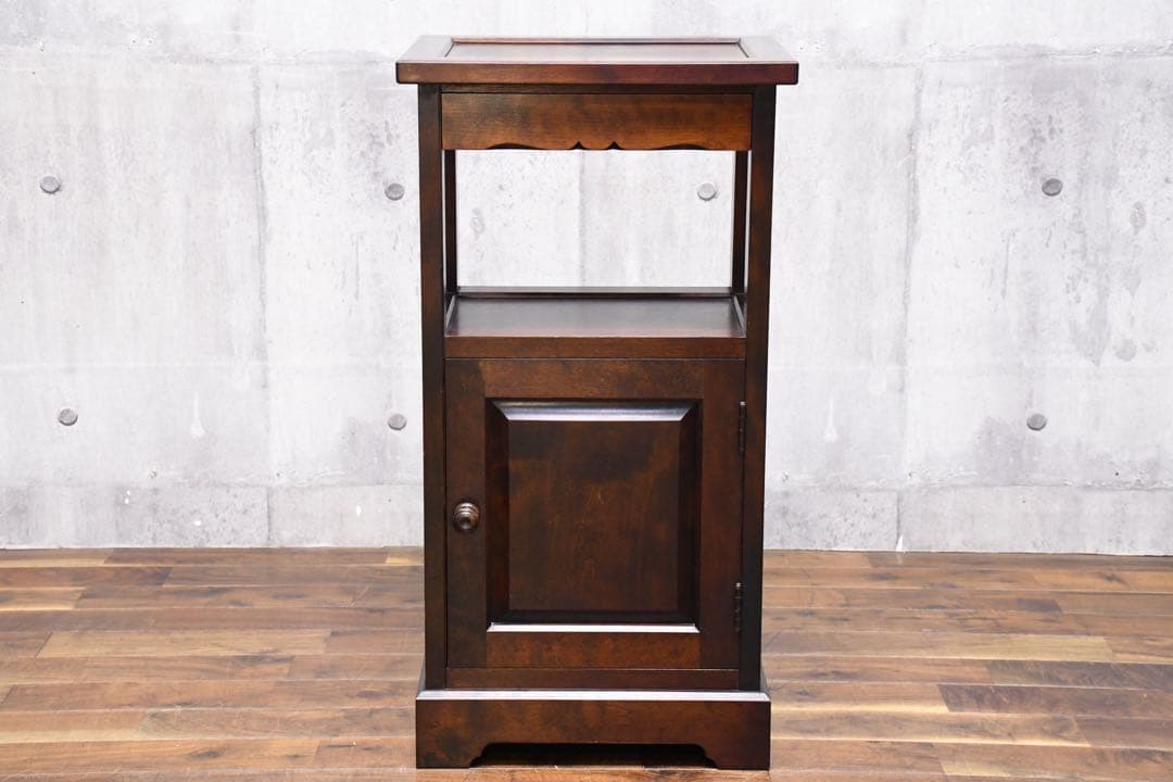 EFK21 北海道民芸家具 HM861K 電話台 9.6万 カバ/樺 無垢材