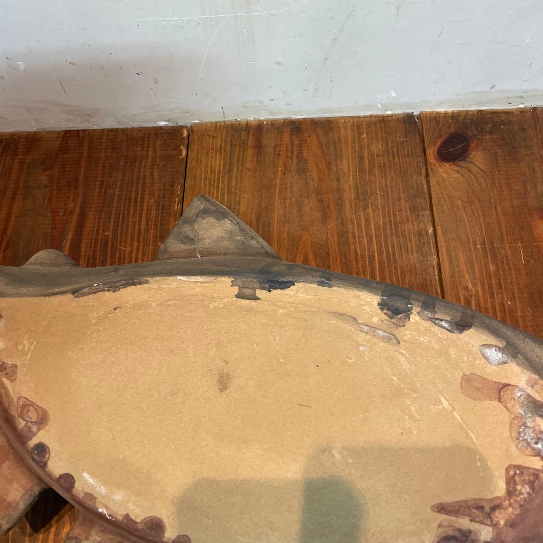 美品　陶芸　焼物　魚　花器　陶器　花瓶　オブジェ　重厚感ある　花入