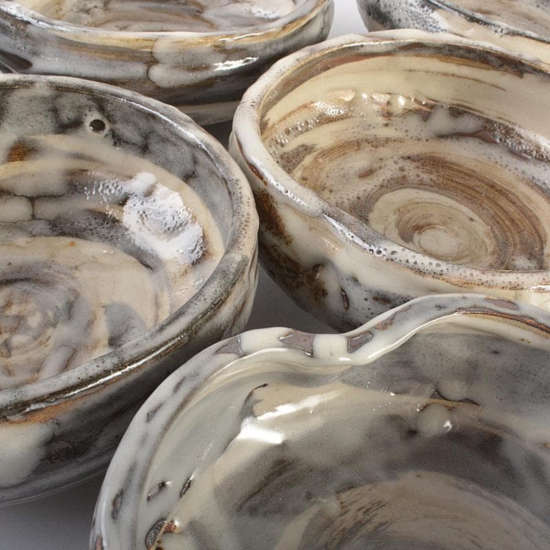 和食器　萬古焼　阿須賀陶苑造　鉢　六客　共箱　V　R7048