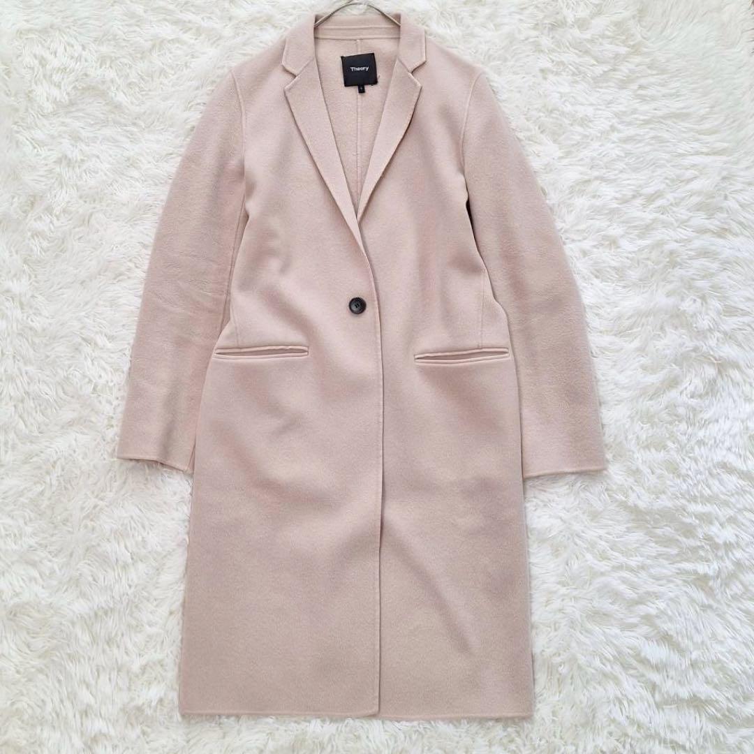 Theory✨セオリー　カシミヤ混　チェスターコート　ダブルフェイス　S