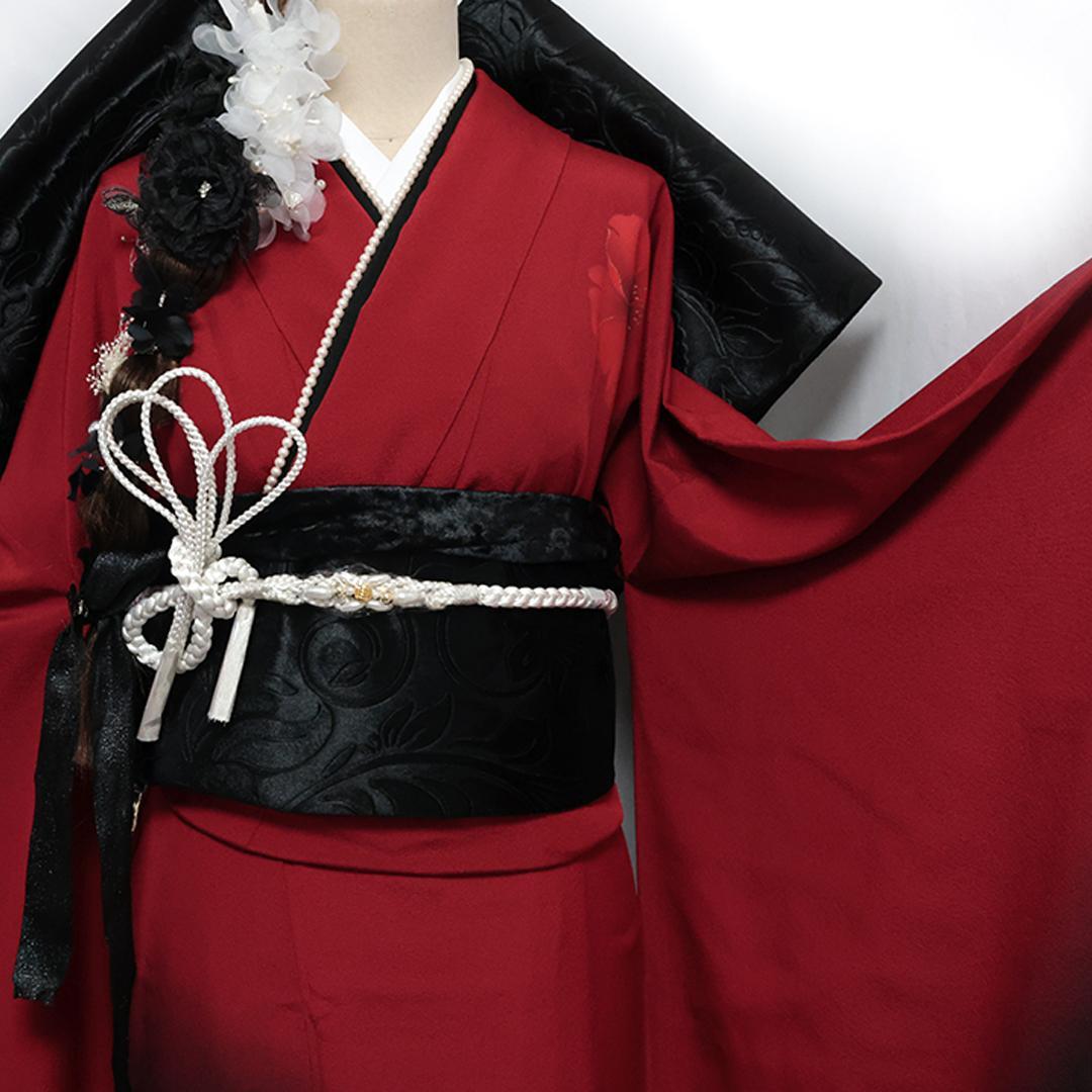 【成人式まだ間に合います】◆ 振袖6点セット166.5cm ◆フルセットbS12