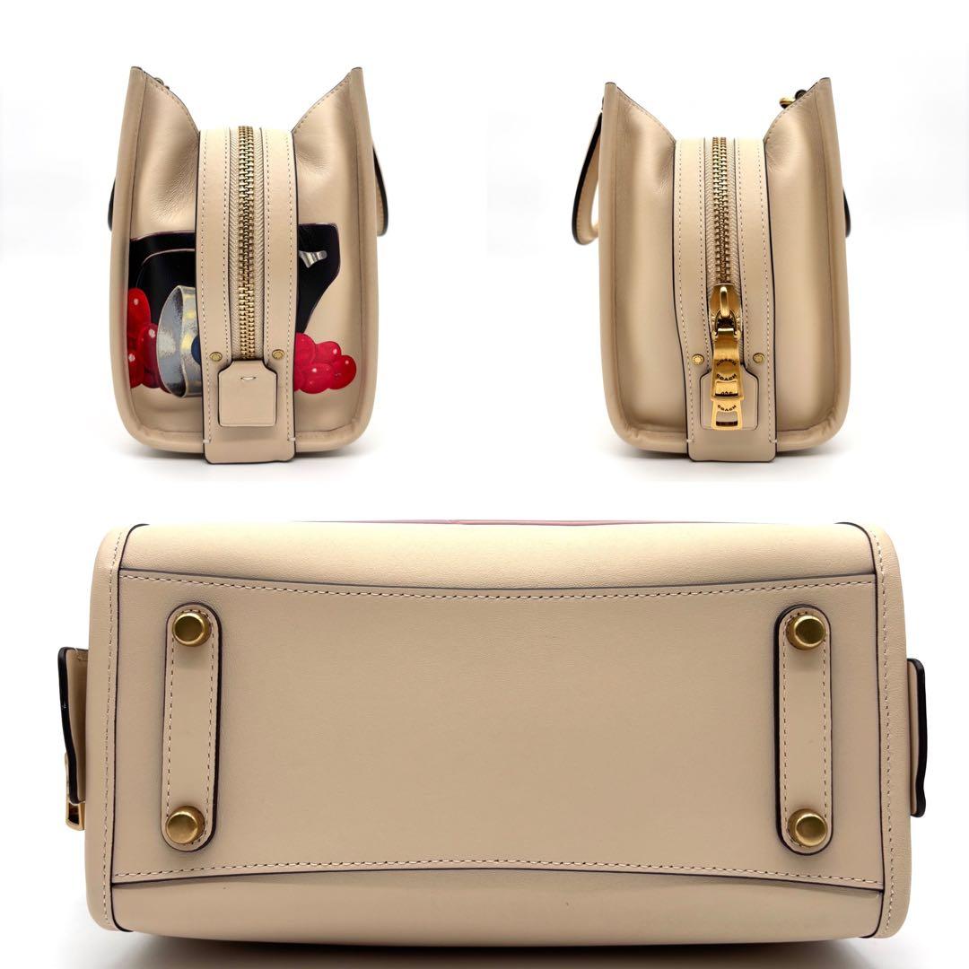 未使用に近い コーチ 2way ローグ トムウェッセルマン リップ柄 バッグ