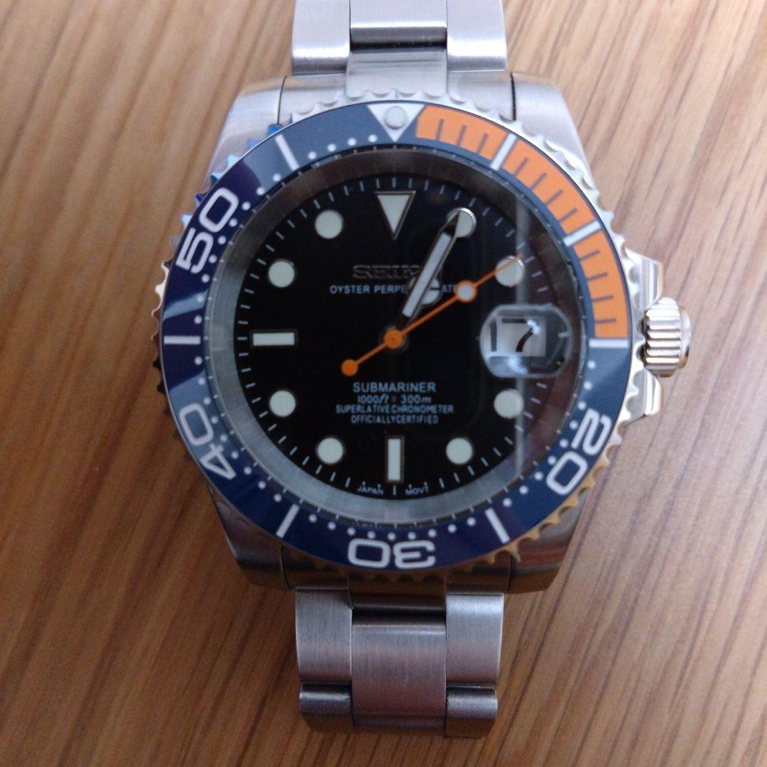 カスタム MOD NH35 バイカラーベゼル 自動巻き オリジナル