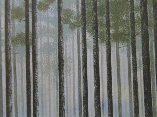 小泉智英、【朝靄】、希少な額装用画集より、美品、新品額装付