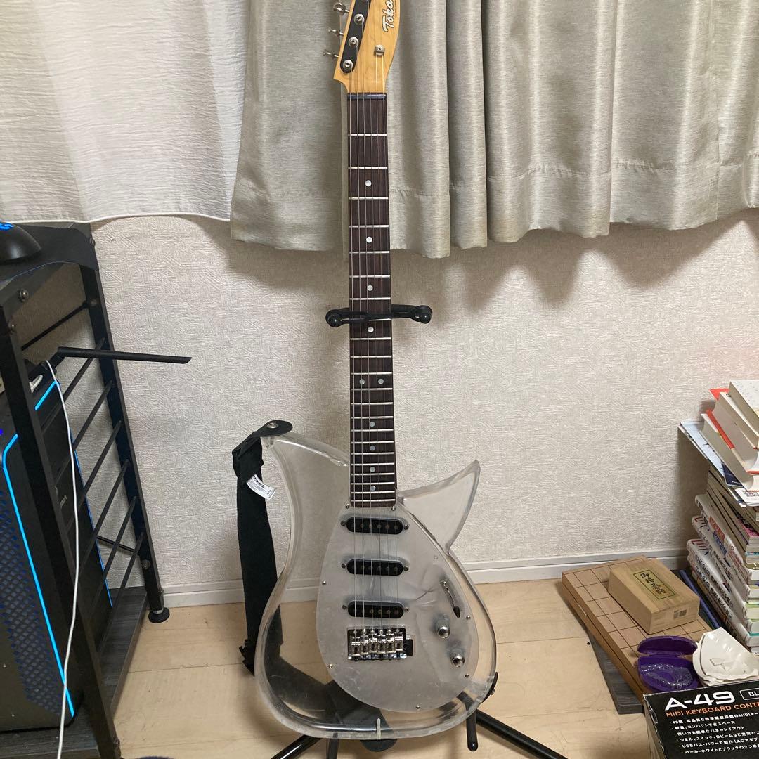 【希少シェイプ】タルボ（TALBO）型 アクリルギター 自作品／出音確認済み