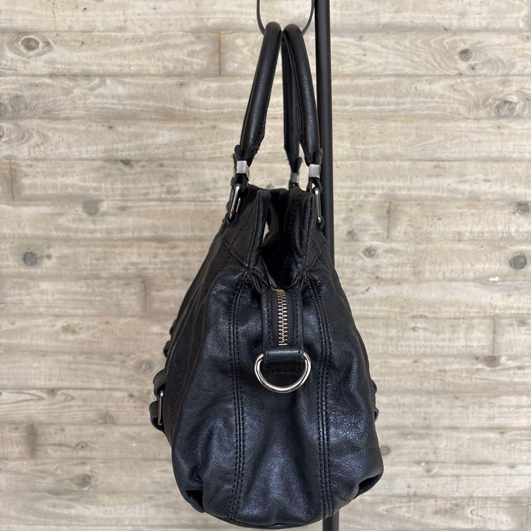 DIESEL ディーゼル　ハンドバック 　ショルダーバック　レザー　黒