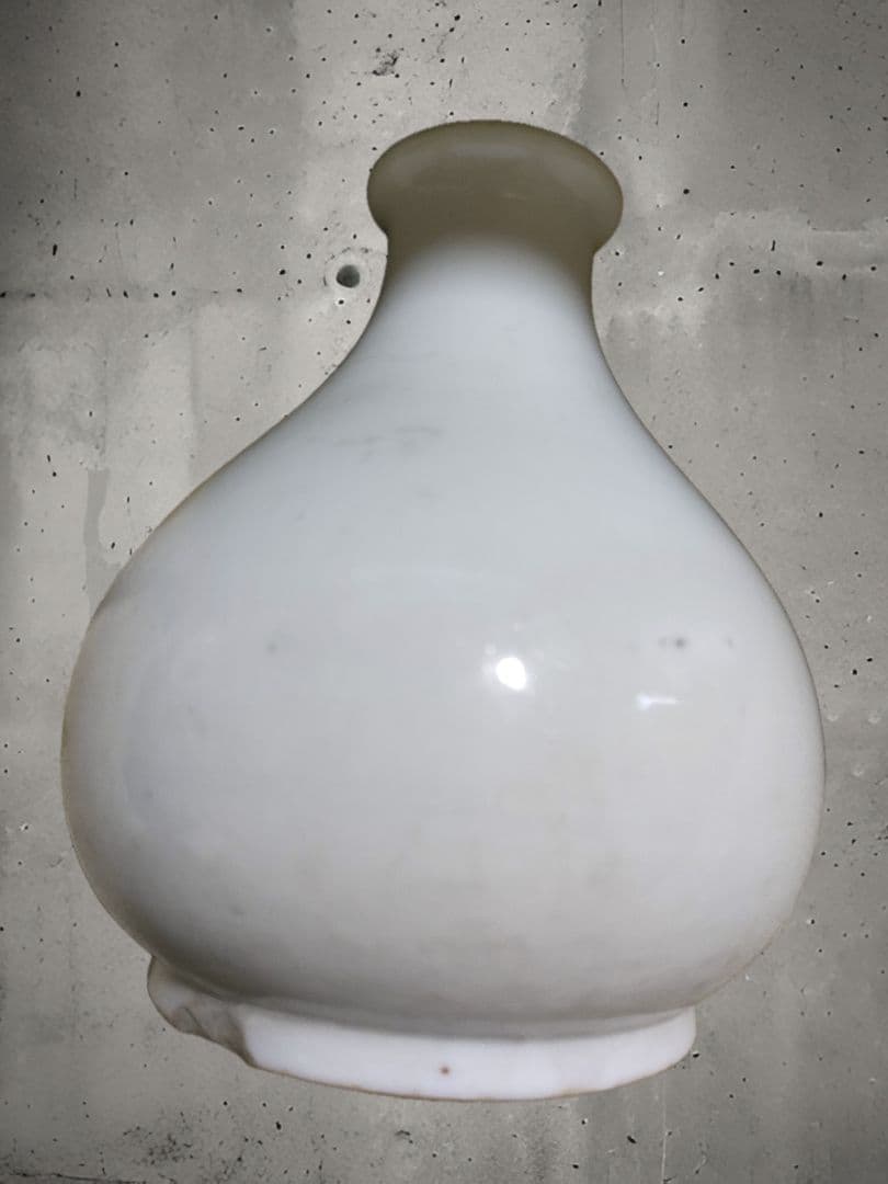 李朝白磁　花入　花器　時代物　骨董アンティーク　朝鮮美術