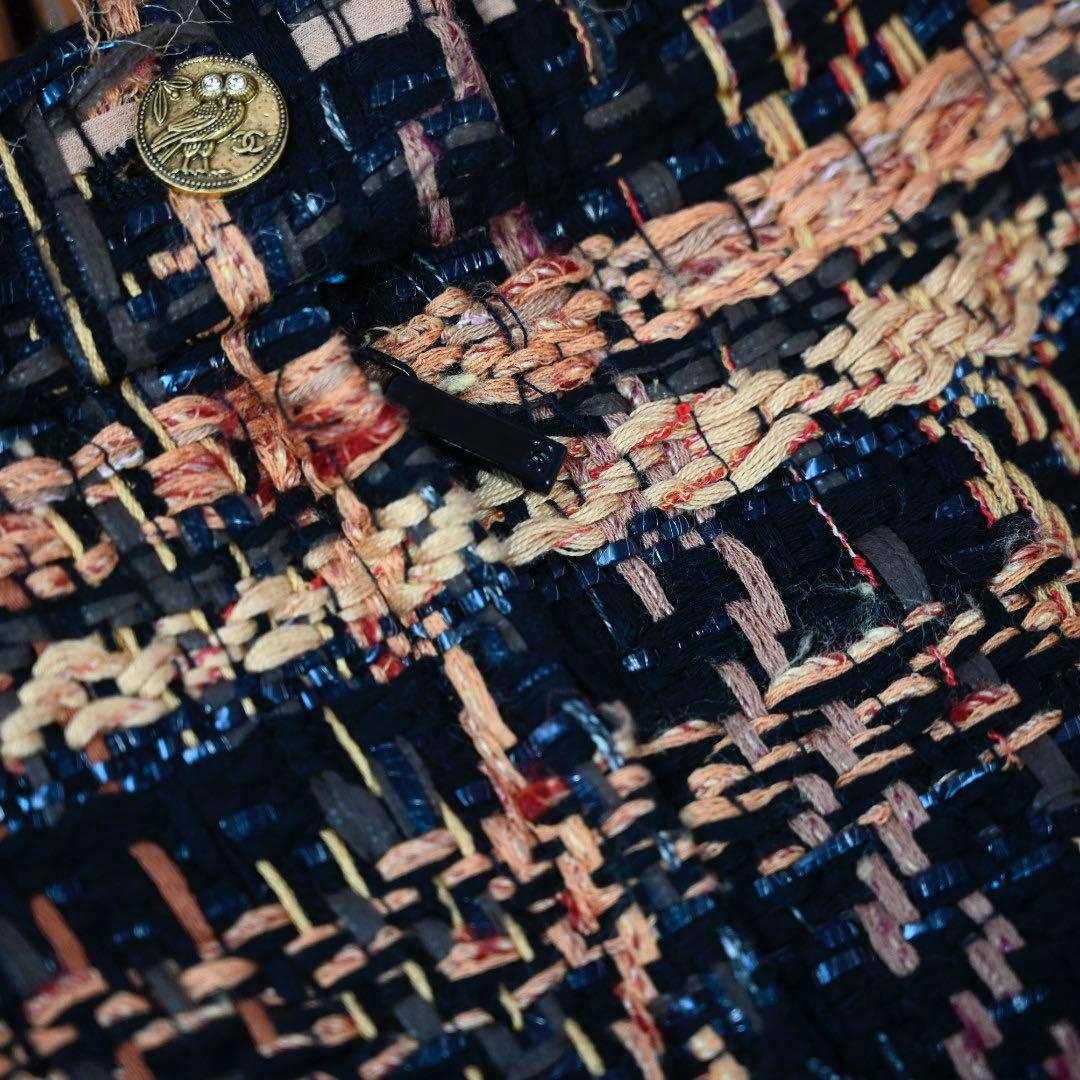 【美品】シャネル CHANEL ツイードスカート　ココマーク　フリンジスカート