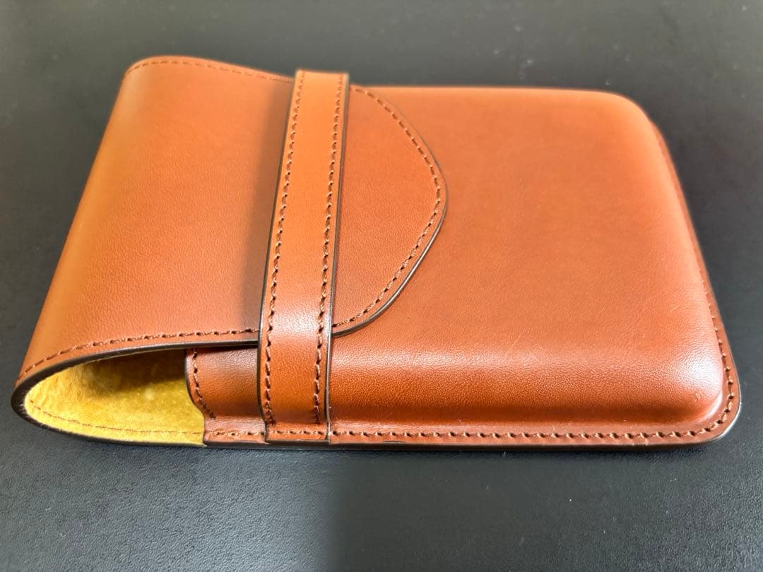 パイロット ソメス 牛革製 ペンシース5本差 ブラウン