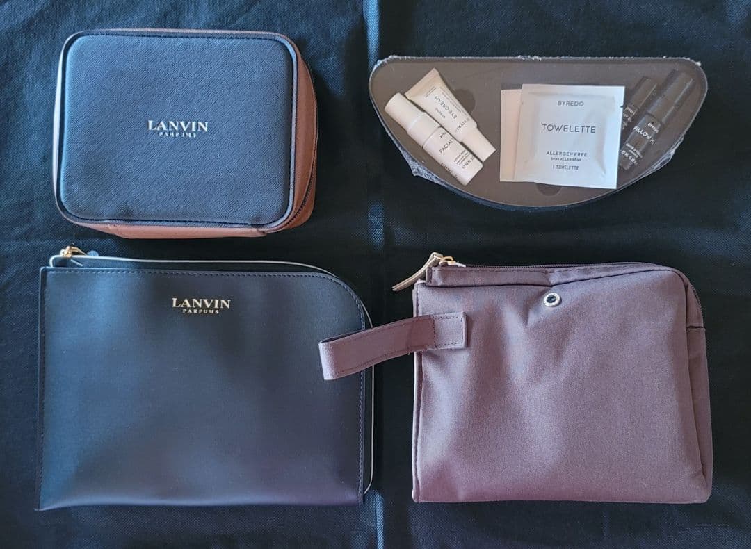 エミレーツ　トルコ航空　アメニティ　BVLGARI　LANVIN　Byredo